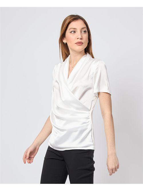 MDM Women's T-shirt Woven Design MADEMOISELLE DU MONDE | F183-MDM358PANNA